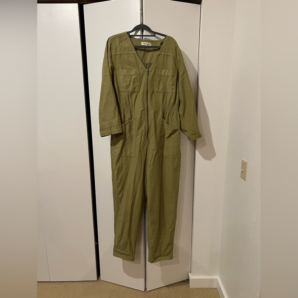 Madewell Green Utility Jumpsuit